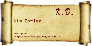 Kis Dorisz névjegykártya
